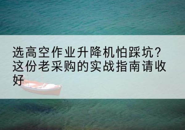 利川高空作业升降机厂家推荐-选高空作业升降机怕踩坑？这份老采购的实战指南请收好